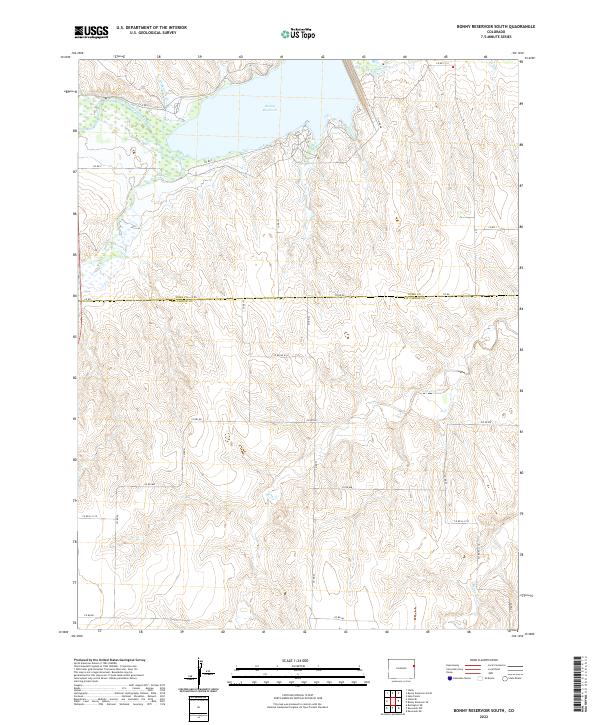 Bonny Reservoir South topographic map thumbnail