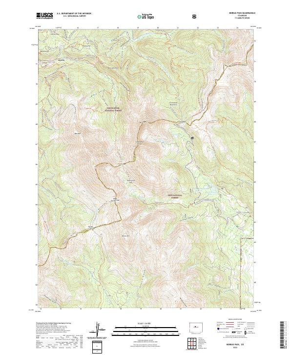 Boreas Pass topographic map thumbnail