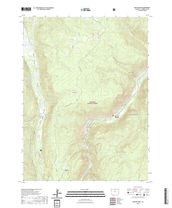 Boston Peak topographic map thumbnail