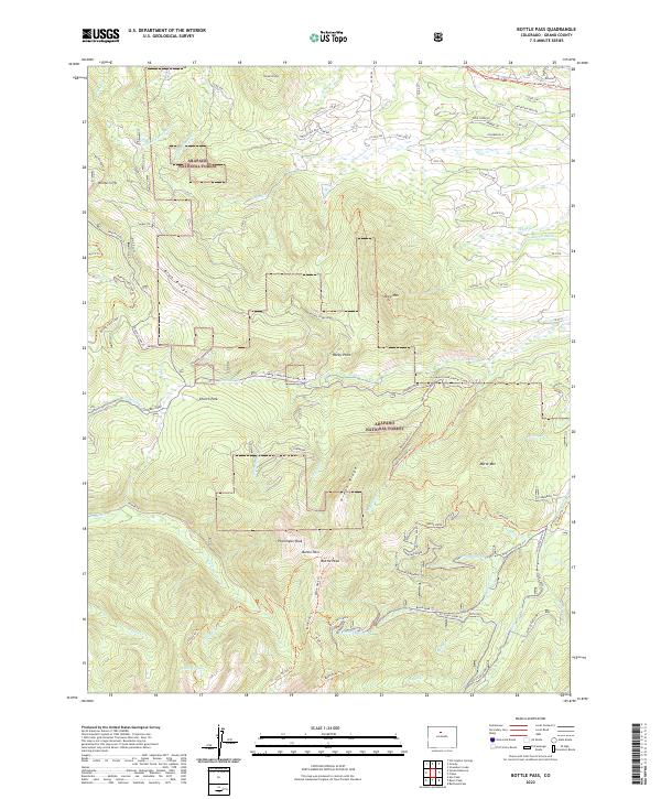 Bottle Pass topographic map thumbnail