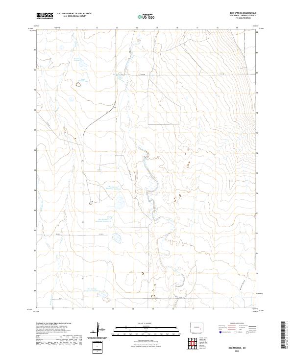 Box Springs topographic map thumbnail