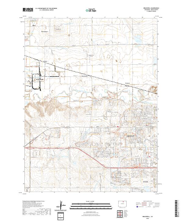 Bracewell topographic map thumbnail
