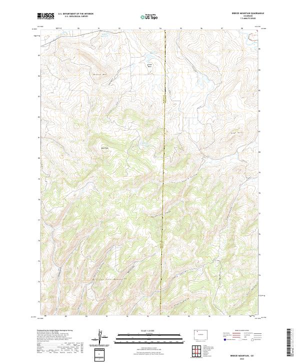 Breeze Mountain topographic map thumbnail