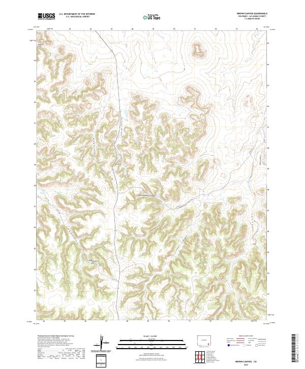 Brown Canyon topographic map thumbnail