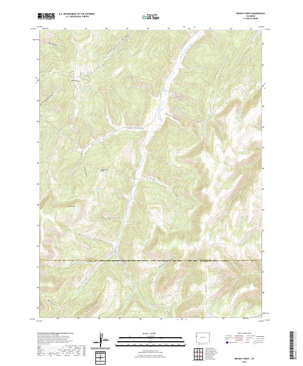 Brushy Point topographic map thumbnail