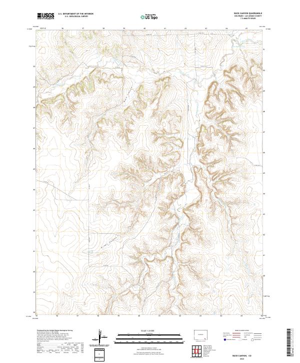Buck Canyon topographic map thumbnail