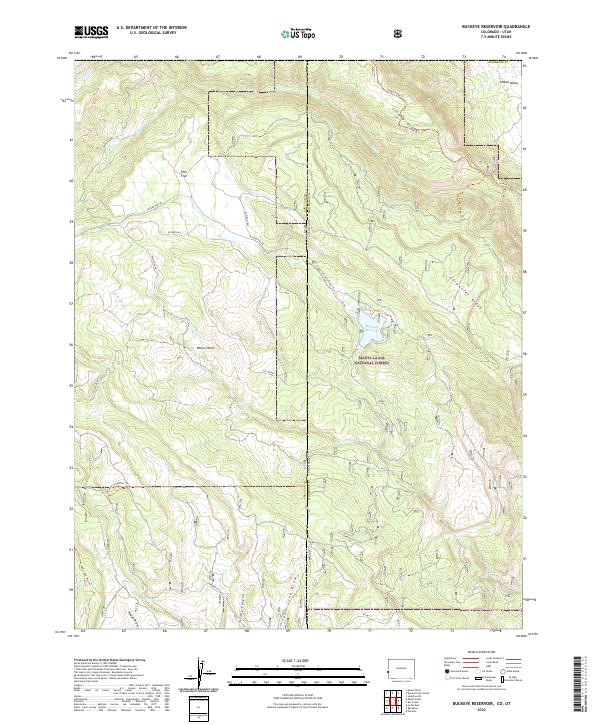 Buckeye Reservoir topographic map thumbnail