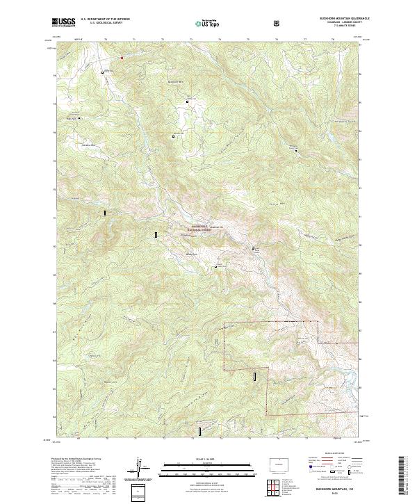 Buckhorn Mountain topographic map thumbnail