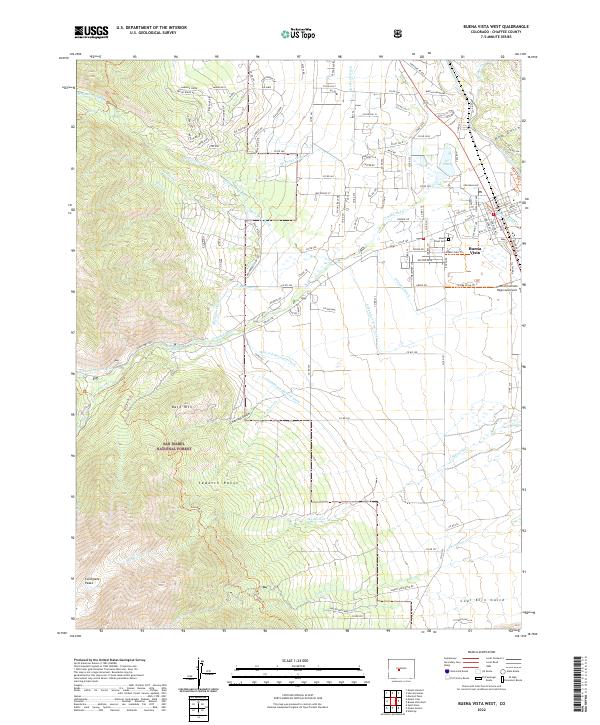 Buena Vista West topographic map thumbnail