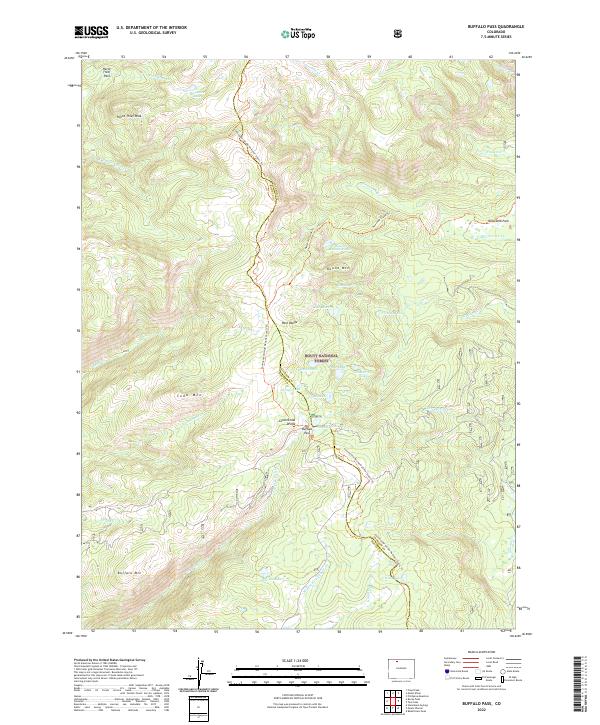Buffalo Pass topographic map thumbnail