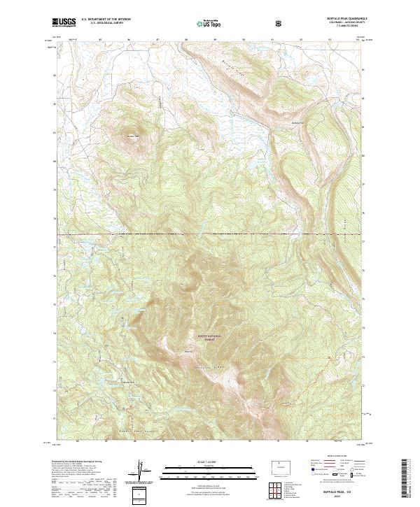 Buffalo Peak topographic map thumbnail
