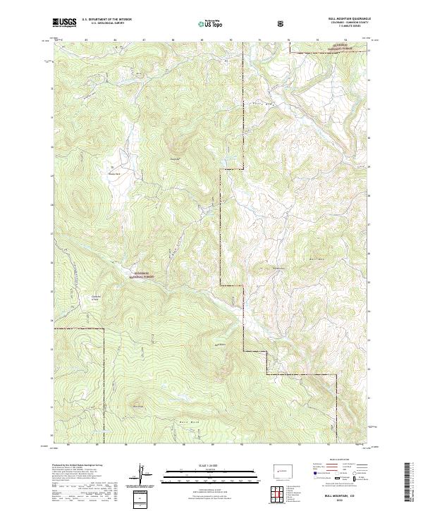 Bull Mountain topographic map thumbnail