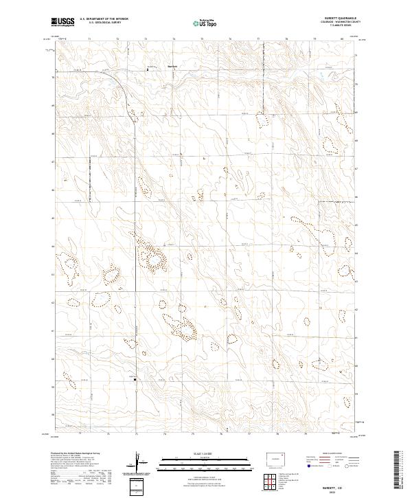 Burdett topographic map thumbnail