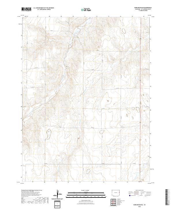 Burlington NE topographic map thumbnail