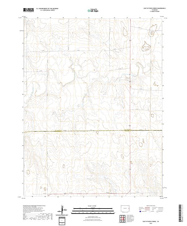 East of Rock Creek topographic map thumbnail