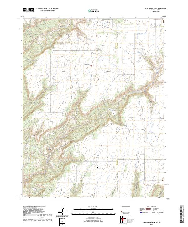 Burnt Cabin Creek topographic map thumbnail