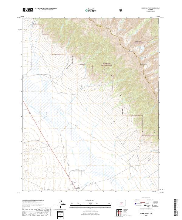 Bushnell Peak topographic map thumbnail