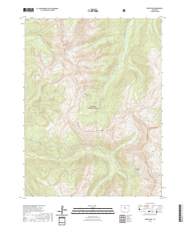 Byers Peak topographic map thumbnail