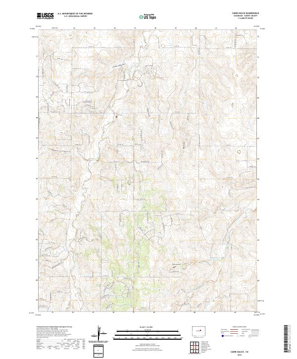 Cabin Gulch topographic map thumbnail