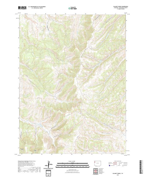 Calamity Ridge topographic map thumbnail