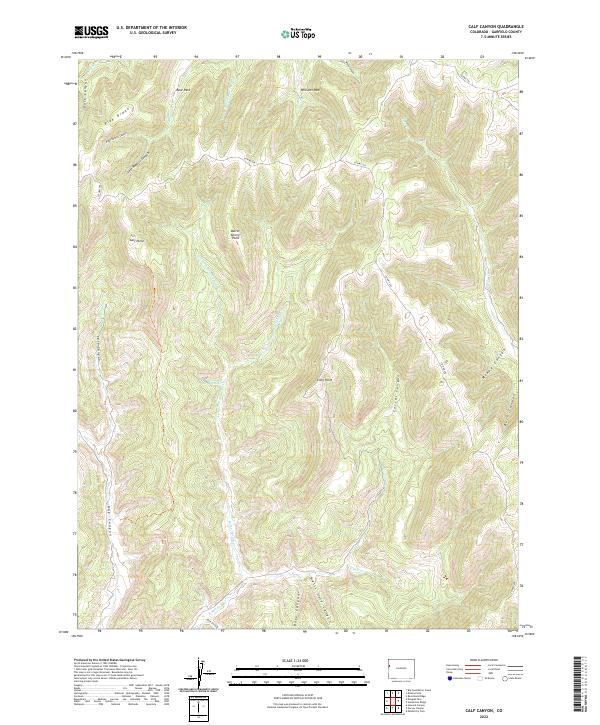 Calf Canyon topographic map thumbnail