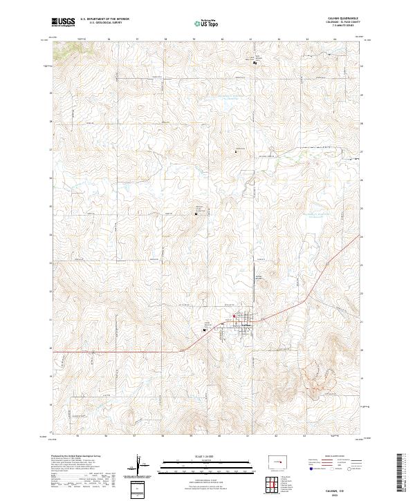 Calhan topographic map thumbnail