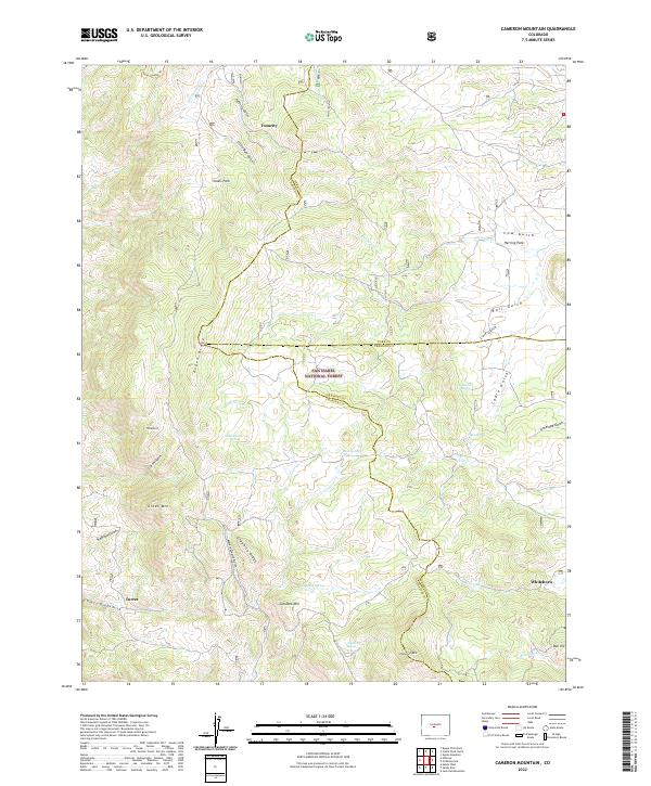 Cameron Mountain topographic map thumbnail