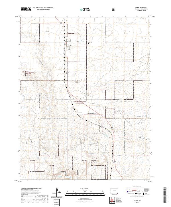 Campo topographic map thumbnail