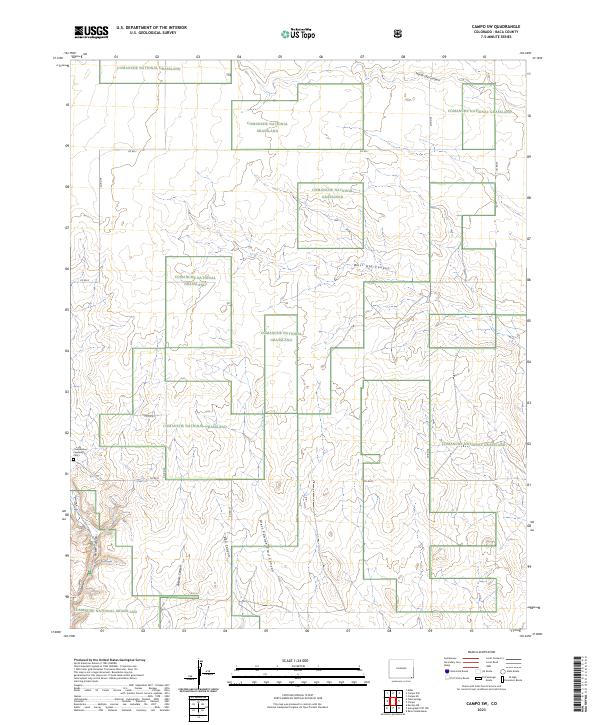 Campo SW topographic map thumbnail