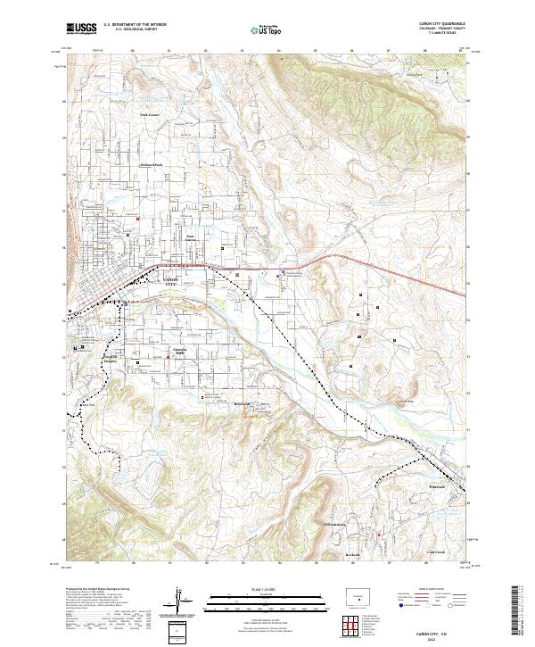 Canon City topographic map thumbnail