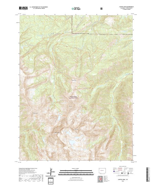 Capitol Peak topographic map thumbnail