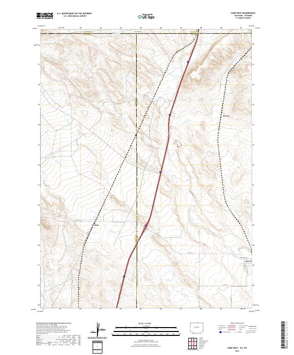 Carr West topographic map thumbnail