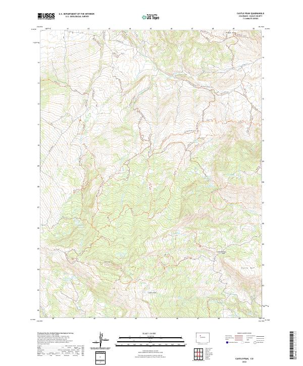 Castle Peak topographic map thumbnail