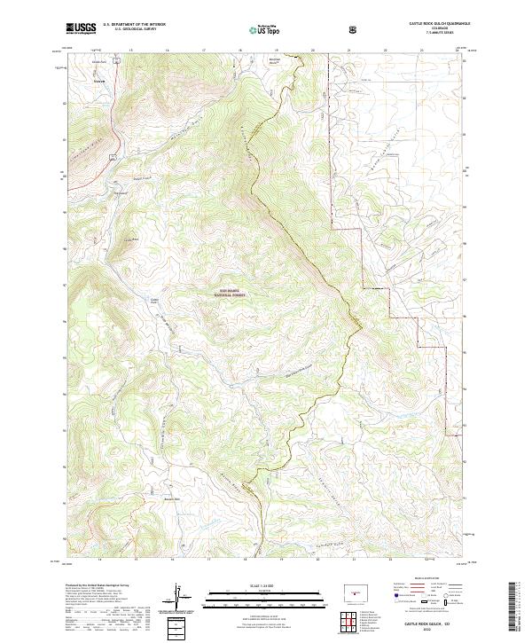 Castle Rock Gulch topographic map thumbnail