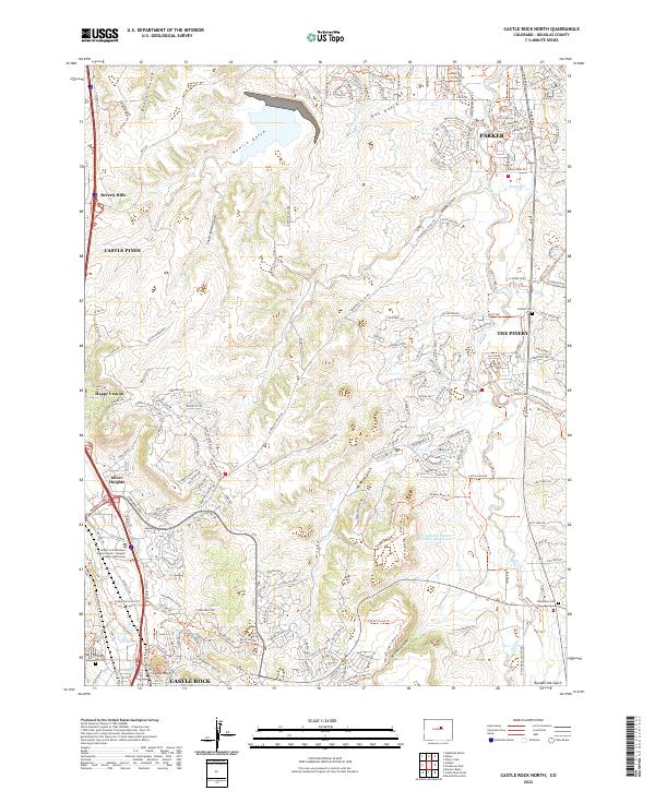 Castle Rock North topographic map thumbnail