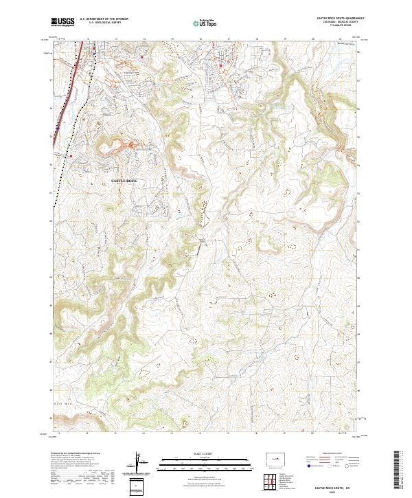 Castle Rock South topographic map thumbnail