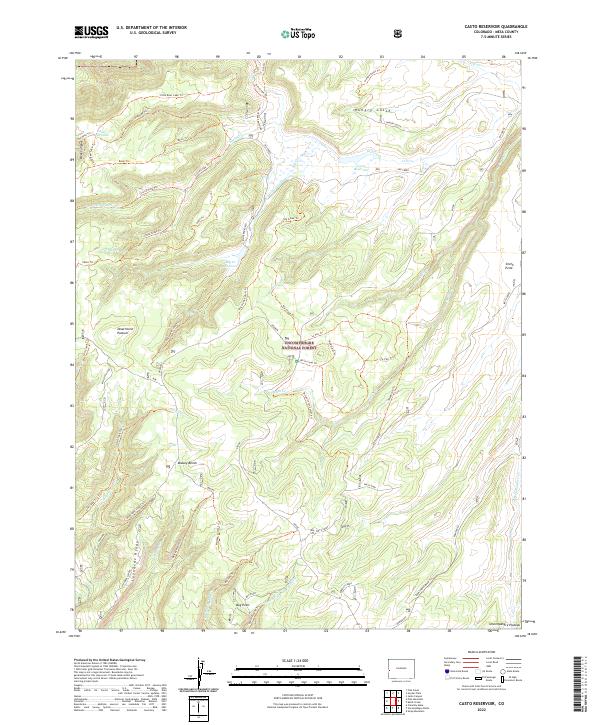 Casto Reservoir topographic map thumbnail