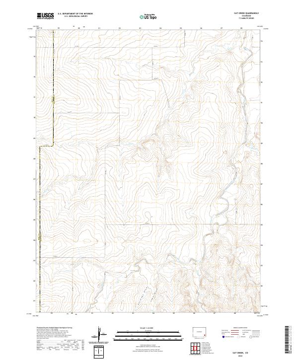 Cat Creek topographic map thumbnail