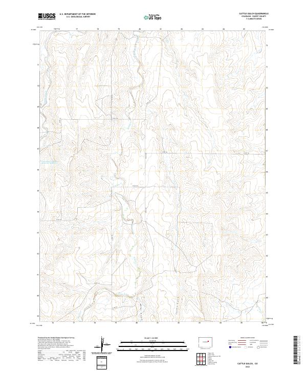 Cattle Gulch topographic map thumbnail