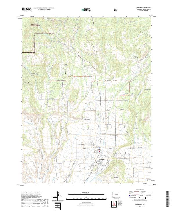 Cedaredge topographic map thumbnail