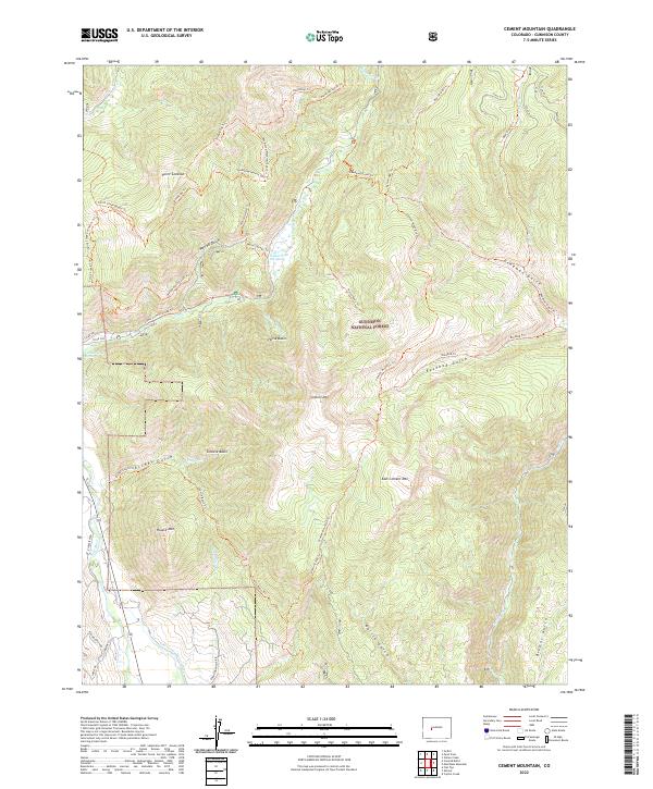 Cement Mountain topographic map thumbnail