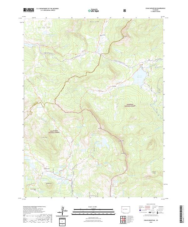 Chalk Mountain topographic map thumbnail