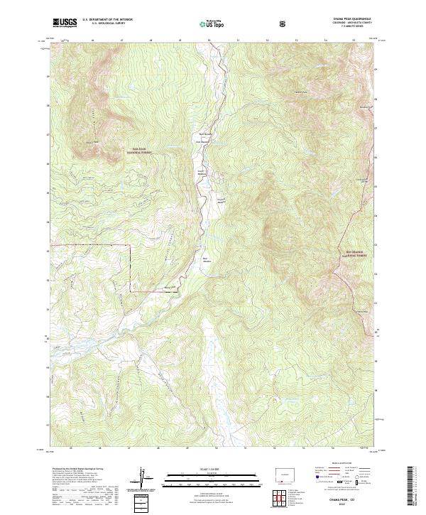 Chama Peak topographic map thumbnail