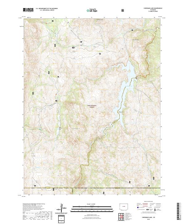 Cheesman Lake topographic map thumbnail