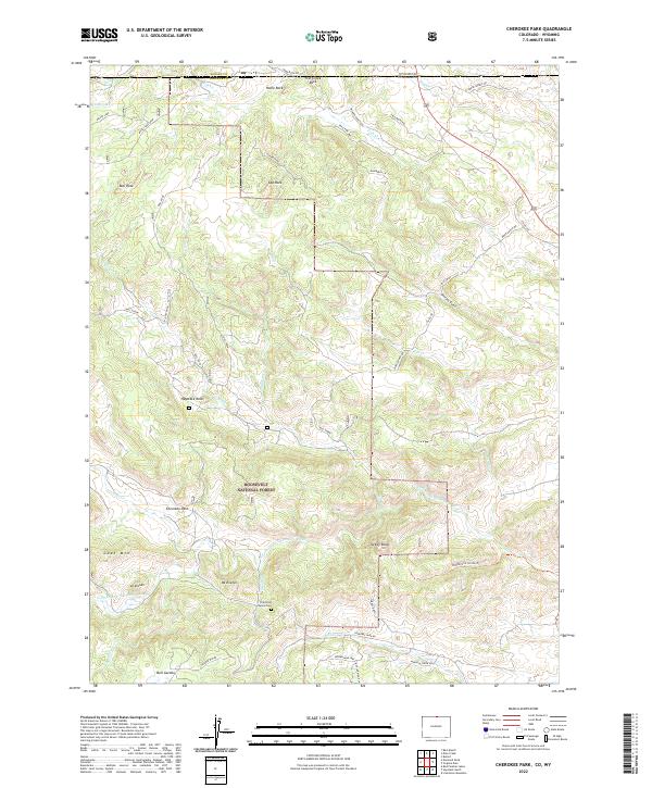 Cherokee Park topographic map thumbnail