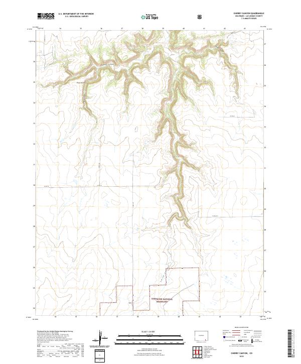 Cherry Canyon topographic map thumbnail