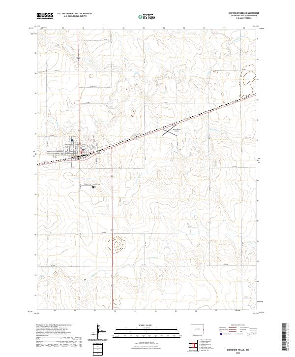 Cheyenne Wells topographic map thumbnail