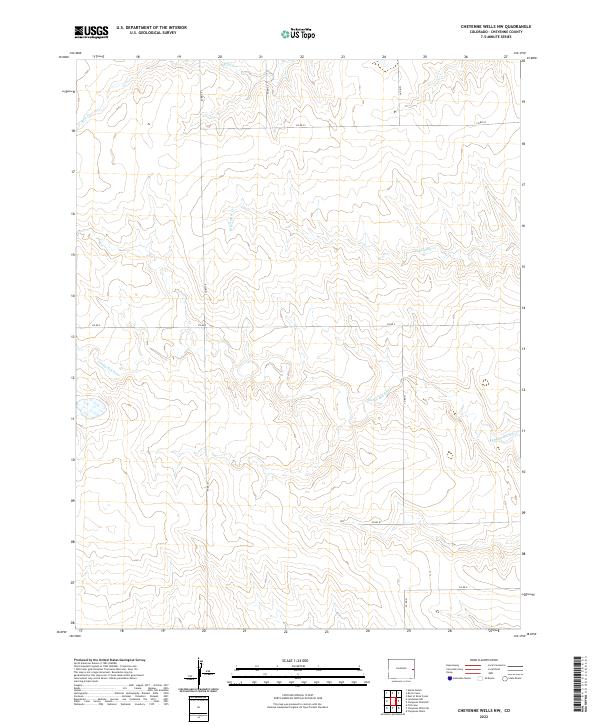 Cheyenne Wells NW topographic map thumbnail