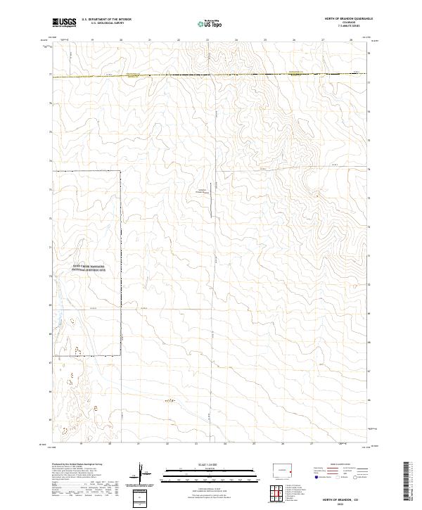 North of Brandon topographic map thumbnail