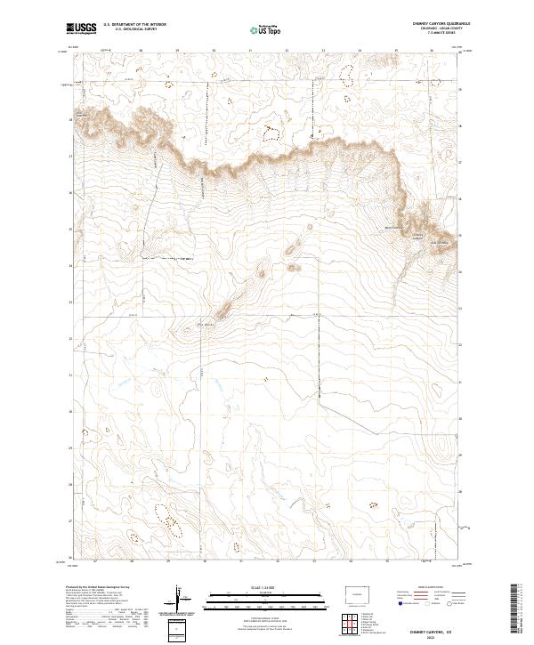 Chimney Canyons topographic map thumbnail